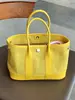 Bolsa Tote de Linho Amarelo Fashion Exquisita para Mulheres Grande Capacidade Toque de Luxo para Trabalho e Passeio Leve Bolsa de Jardim