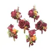Yi Yaguo 2475 Estilo Chino y Occidental Estilo Bosque Invitado Banquete Novio y Novia Ramillete Flor de Muñeca Ramillete para Uso en Bodas