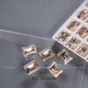 Nail art jóias de diamante de seda cor de seda pontiaguda em forma de champanhe cor misturada strass líquido vermelho estourando jóias de unhas de diamante