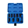 Conjunto de 8 Peças Extrator de Porcas, Soquete Hexagonal de Rosca Inversa, Ferramenta de Remoção de Parafusos e Porcas Danificados
