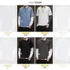 Estoque de fábrica: Camiseta masculina de manga comprida, novo estilo primavera/outono, corte solto, gola redonda, camada base, moletom de marca da moda
