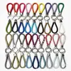 Nuevo llavero de cuerda de cuero tejido, llavero colgante creativo para mochila, llavero para empujar, pequeño regalo, llavero para coche al por mayor