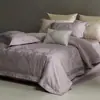 Conjunto de cama jacquard em relevo 100% algodão, estilo moderno de luxo leve, ultrassuave e amigo da pele, conjunto de quatro peças de algodão de fibra longa pura, Roman Manor
