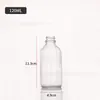Botella Boston transparente de 60 ml, sellada y a prueba de fugas, botella pulverizadora marrón a prueba de luz, botella dispensadora de desinfectante de manos de gran capacidad