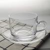 Taza de café de vidrio creativa, taza de leche para el hogar, taza de té, taza de vidrio para cafetería, taza de té con flores, se puede agregar logotipo