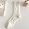 Calcetines de verano finos de malla hueca transpirables estilo JK ballet blancos largos de algodón holgados para mujer