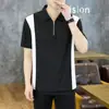 Camisa Polo de Manga Corta de Alta Gama para Hombre, Ligera, Elegante, Casual de Negocios, Alta Calidad, Corte Entallado, Top Atractivo