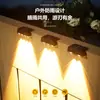 Lâmpada de Parede Espelho Convexo Solar Lâmpada de Atmosfera para Corrimão de Paisagismo de Pátio de Villa Lâmpada Lavadora de Parede de Degrau Lâmpada de Pilar Externa Lâmpada de Parede