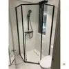 Hangzhou Cabina de Ducha Personalizada Separación Húmeda y Seca Puerta Corredera de Vidrio Acero Inoxidable Celebridad de Internet Minimalista Baño de Cuerpo Entero Integrado