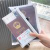 Bolsa para Pasaporte y Cosméticos para Viajar al Extranjero, Portatarjeta de Identificación Portátil Transparente, Portatarjeta de Tarjeta de Embarque, Cubierta Protectora, Bolsa para Documentos