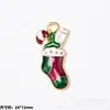 Colgante de Aleación Esmaltada Navideño Colgante de Gota Papá Noel Muñeco de Nieve Reno Colgante de Dibujos Animados Accesorios para Joyería DIY Pulsera Al Por Mayor