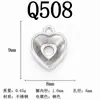 Aço Inoxidável Banhado a Ouro 18K Moda de Luxo Pingente Oval em Formato de Coração Gota D'água Acessórios para Joias de Aço Titânio para Pulseira Colar DIY