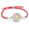 Cuerda Roja Moda Sencilla Difusor de Aceites Esenciales Aromaterapia Caja Pequeña Pulsera Redonda Accesorios de Joyería Caja de Fragancia Decoraciones