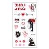 Zhengxiang Transfronterizo Nuevos Stickers de Tatuaje de Dibujos Animados Impermeables Stickers de Tatuaje para el Día de San Valentín Lindo Tatuaje Temporal Amazon