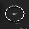 Pulseira Reta de Rombo de Aço Titânio para Homens e Mulheres Hip-Hop Joias de Aço Inoxidável Simples Moderna Versátil Joia de Mão para Casal Que Não Desbota