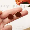 @Oferta Especial @ Pendientes Cuadrados Borgoña Elegantes y Simples Coreanos Pendientes de Moda de Alta Gama para Ropa de Trabajo Pendientes