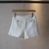 [Bi Zheng] Nuevo Producto Otoño e Invierno 2024 Estilo Pequeño Aroma Tweed Delgado Casual Shorts con Botas 2867