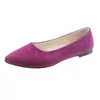 Sapatilhas Femininas 2026 Primavera/Verão Novo Estilo Bico Fino Mocassins Baixos Camurça Tamanho Grande Sapatos Femininos Sapatos de Trabalho para Exportação