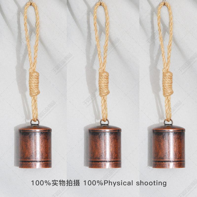 单个铁皮筒麻绳铃铛016