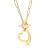 Collar con colgante de amor con hebilla otbuckle, diseño de moda europeo y americano, temperamento moderno, conjunto de pulsera de cadena de suéter retro famoso de Internet