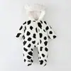 Ropa de bebé transfronteriza, pijamas gruesos con forro polar de otoño e invierno, mamelucos para recién nacidos, trajes para gatear, mamelucos