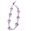 C Home Love Corrente de Celular com Contas Cordão Pingente de Chaveiro para Capa de Celular Personalidade Criativa Corrente Resistente a Quedas Enfeites para Pendurar