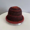 Chapéu Bucket de Tricô Colorido Estilo Japonês com Borda Enrolada para Mulheres, Casual Outono e Inverno Versão Coreana, Proteção Quente para Orelhas, Chapéu de Aba Reta à Prova de Frio