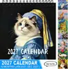 21*21 Gato de Pintura Famosa Mundial Calendário de Mesa 2027 Pintura a Óleo Vintage Gato Ragdoll Calendário de Parede Comerciante Transfronteiriço Temu Atacado