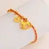 Pulseira S925 Prata Esterlina "Dinheiro Vem Rápido" para Mulheres, Estilo Chinês Retro Trançado Fio Vermelho Pulseira do Zodíaco Atacado