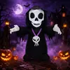 Bestseller transfronterizo linterna de calabaza con calavera de Halloween decoración inflable de cachorro adorno navideño accesorio para jardín exterior