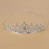 Corona de Princesa de Cristal Coreana Tocado de Novia Banda para el Cabello de Cristal con Pedrería Accesorios para el Cabello para Estudio Fotográfico Accesorios para Vestido de Novia