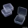 Caixa de Armazenamento Quadrada de PP 4,5CM Caixa Plástica Mini Quadrada de PP Estojo Caixa para Peças Transparente de Mesa