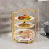 Estante de Almacenamiento para Preparación de Cocina Bandeja para Ingredientes de Olla Caliente Estante de Almacenamiento Multifuncional Bandeja Doméstica de Múltiples Capas Estante de Almacenamiento para Cesta de Verduras