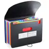 Bolsa de Acordeón Arcoíris Personalizada Bolsa de Almacenamiento de Datos A4 Carpeta de Atributos de Índice Multicapa Auto-Contenida Bolsa Vertical de Escritorio