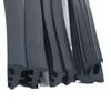 Tira de goma selladora para puertas y ventanas de aleación de aluminio tipo 90 antiguo tira moldeada para huecos de vidrio fijo ventana corredera tipo torre tira de cuero de goma