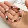 Temu Shein Tk Popular Transfronteiriço Pulseira Pedra Natural Pedra Olho de Tigre Cristal Rosa Pedra Vermelha da Rede Pulseira Anti-Ansiedade
