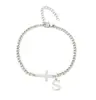 Pulsera de acero inoxidable con cruz, bestseller transfronterizo europeo y americano, pulsera simple unisex, joyería hip-hop para el día a día