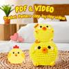 Colgante de muñeca de lana de crochet hecho a mano transfronterizo, redondo pequeño de pollo amarillo hecho a mano, colgante llavero para mochila escolar