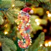 Amazon Nuevo 2026 Navidad Colgante Acrílico Animal Sombrero de Navidad Transfronterizo Decoración Árbol de Navidad Colgante Venta al por Mayor
