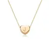 Amazon Transfronterizo Nuevo Diseño Collar con Forma de Corazón Collar de 26 Letras Moda para Mujer Versátil Regalo de Cumpleaños