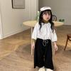 Sudadera Infantil Xuanxuanjiang Estilo Nuevo Ropa Infantil Color Sólido Niñas Estilo Coreano Cuello Redondo Top para Niños Pequeños Niñas Manga Larga