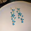 Pendientes de Flor de Perla con Tachuelas de Diamante de Aguja Plateada, Estilo Dulce Coreano, Pendientes Versátiles, Lujo Ligero, Pendientes de Gama Alta al por Mayor