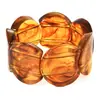 Pulsera redonda irregular de resina más vendida transfronteriza para mujer, diseño exagerado de alta gama europeo y americano, pulsera de cordón elástico al por mayor