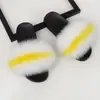 Sapatos de Pelo de Raposa Real Europeus e Americanos para Comércio Exterior Femininos Verão Pelo de Pele Chinelos Sandálias Baixas Pelo de Guaxinim