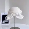 Boina de Lana Australiana Plegable con Lazo de Malla Moda de Invierno para Mujer Sombrero de Pintor Estéreo Sombrero Elegante de Moda