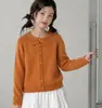 Suéter de Otoño para Niñas 2026 Nuevo Moda Elegante Estilo Coreano Personalizado con Lazo Cárdigan Suéter para Niños Mayores