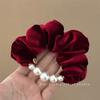 Amado do Ano! Anel de cabelo de pérola de temperamento suave! Corda de cabeça para rabo de cavalo baixo corda de cabelo com senso avançado elástico de cabelo ferro de cabelo feminino