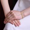 Pulsera de plata de ley S925 bañada en oro con jaspe hetiano natural y personalidad retro de zorro, elegante pulsera para mujer