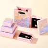 Caja de Joyería Pintura al Óleo 3D Rosa en Stock, Caja para Pendientes y Anillos, Caja de Almacenamiento para Collares, Caja de Empaque para Joyería con Tapa abatible