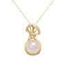 S925 Prata Esterlina Moda All-match Bolsas Pérola de Água Doce Pingente Colar Luz Luxo Elegante Senhoras Colar Clavícula Corrente